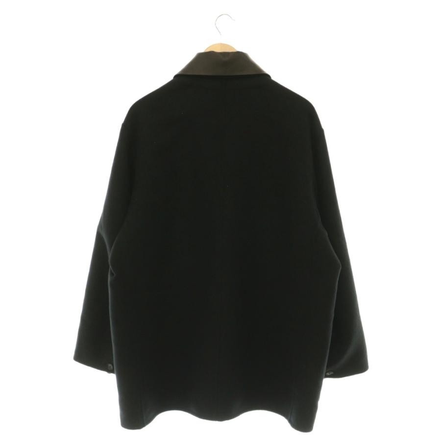 オーラリー AURALEE A25AB02CN CASHMERE MELTON HAND SEWN BLOUSON ブルゾン ジャケット アウター カシミヤ 4 黒 ブラック /NR ■OSの画像