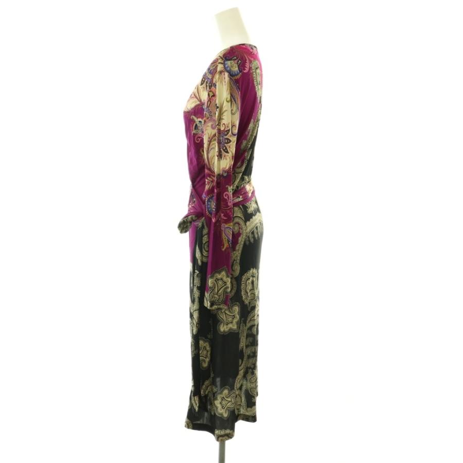 ETRO（エトロ） ペイズリー柄カシュクールワンピース 長袖 ロング 42