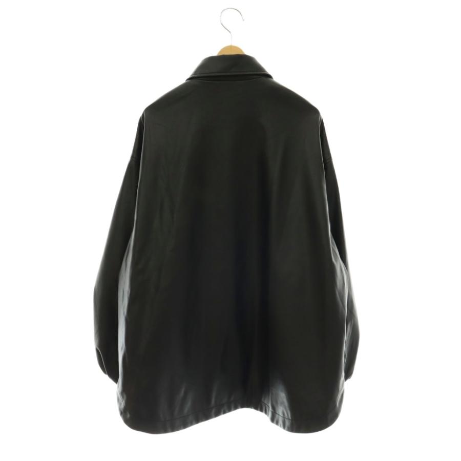 ZARA（ザラ） フェイクレザージャケット シャツジャケット S ブラック