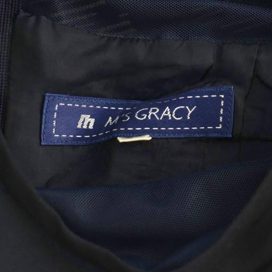 エムズグレイシー M'S GRACY シアー切り替えフラワージャガード