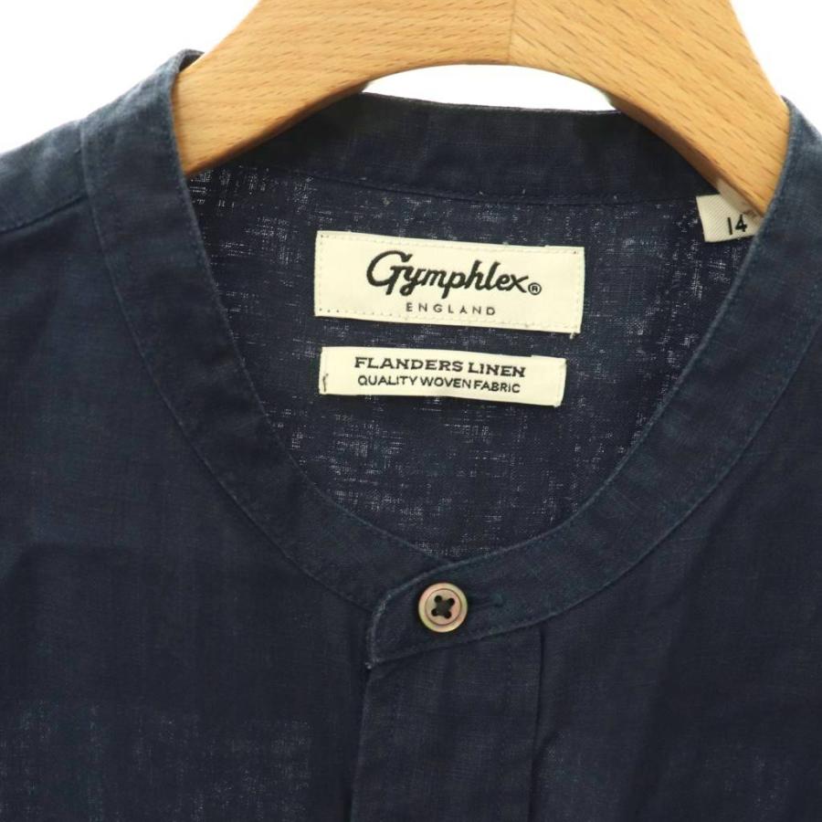 ジムフレックス Gymphlex バンドカラー リネンシャツワンピース ロング