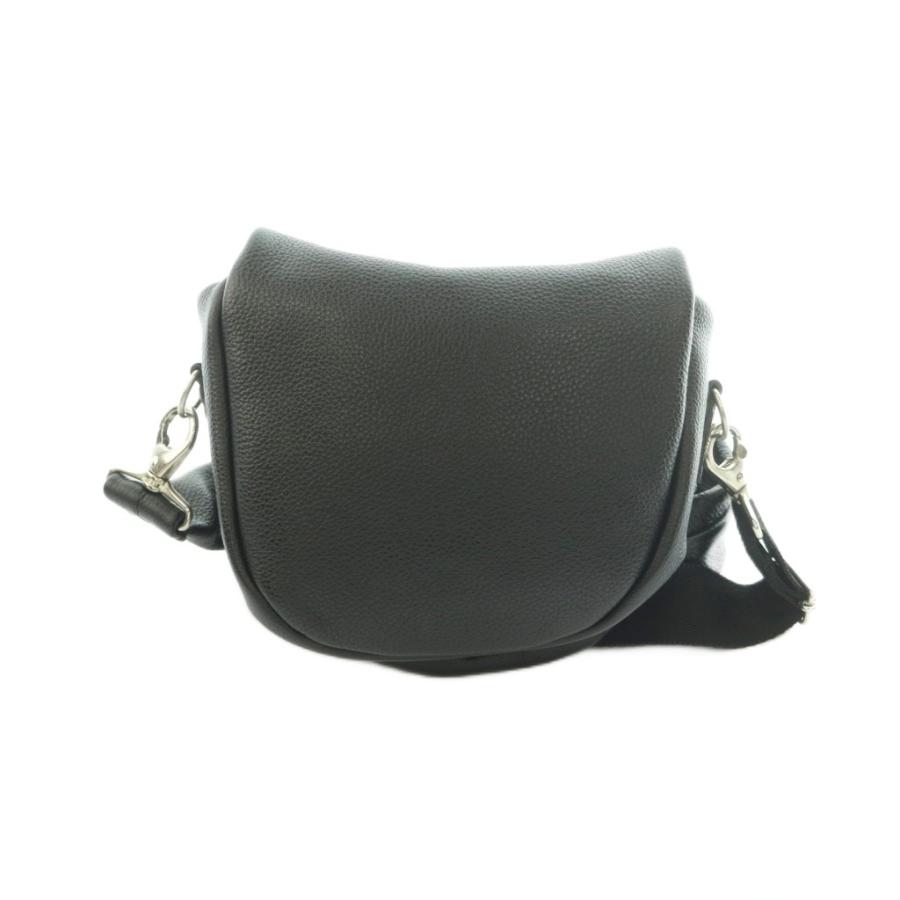 エバゴス EBAGOS フニュシュリンク・ボディバッグS ショルダーバッグ フラップ レザー 黒 ベージュ /MI ■OS レディースの画像