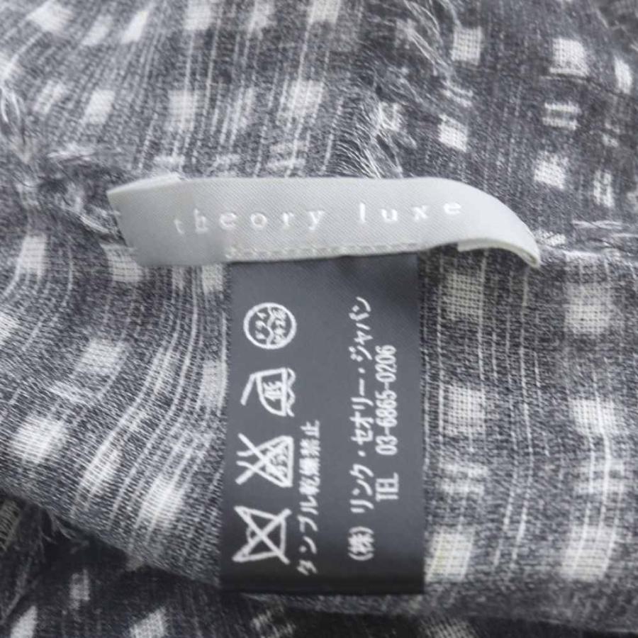 theory luxe（セオリーリュクス） リネンストール チェック グレー 白