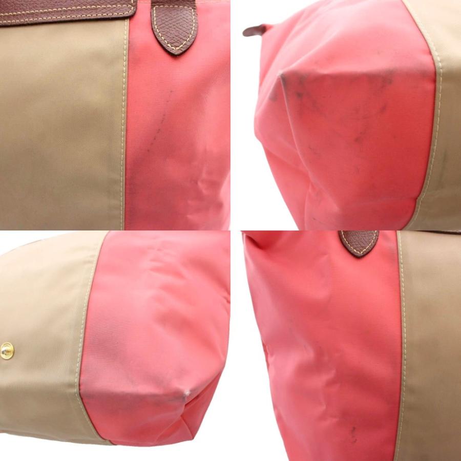 ★新品★Longchamp トートバッグ ベージュ/赤 LONGCHAMP（ロンシャン） ルプリアージュ バイカラー トートバッグ S