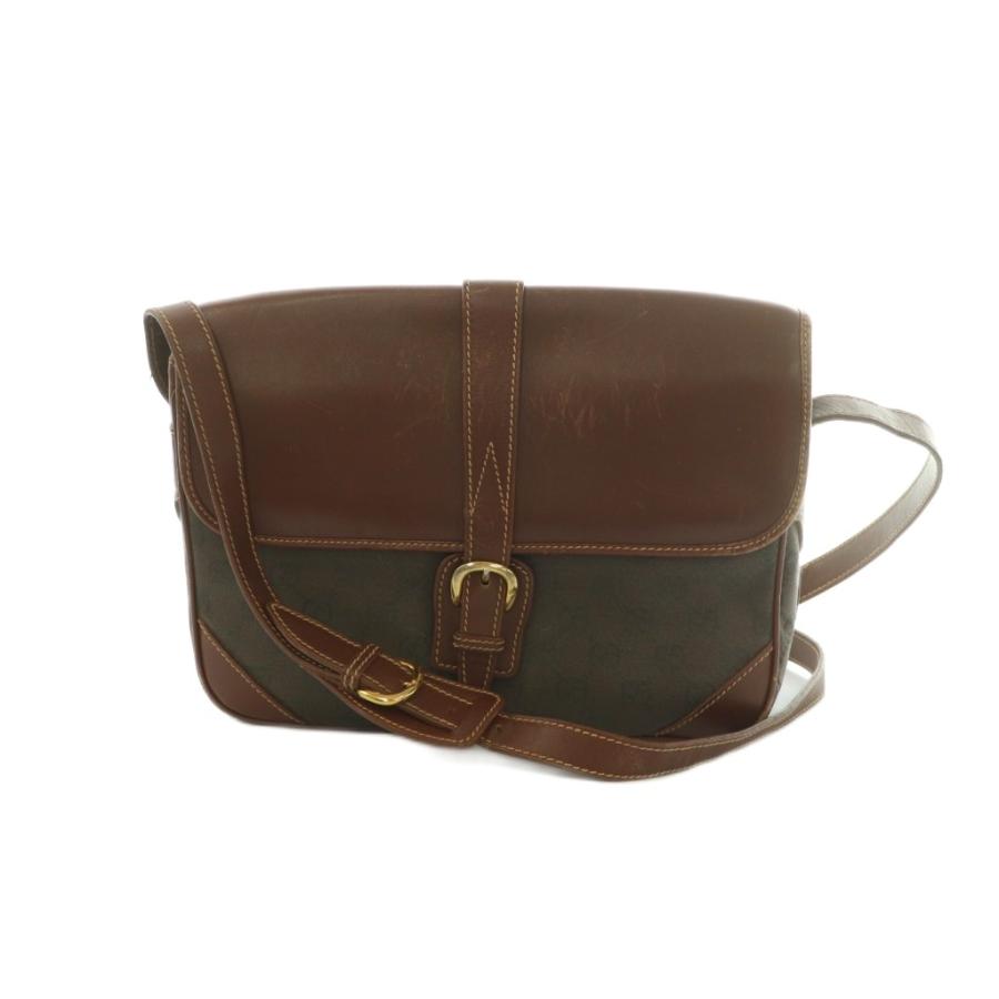 GUCCIバック GUCCI（グッチ） GUCCI GGキャンバス レザー ショルダーバッグ