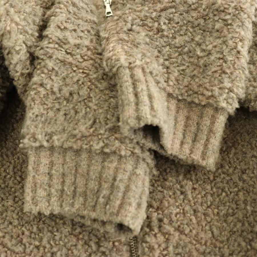 MACPHEE - MACPHEE 22AW ムートンジャカード ジップアップカーディガン　S マカフィー MACPHEE トゥモローランド 22AW ムートン ジップアップ