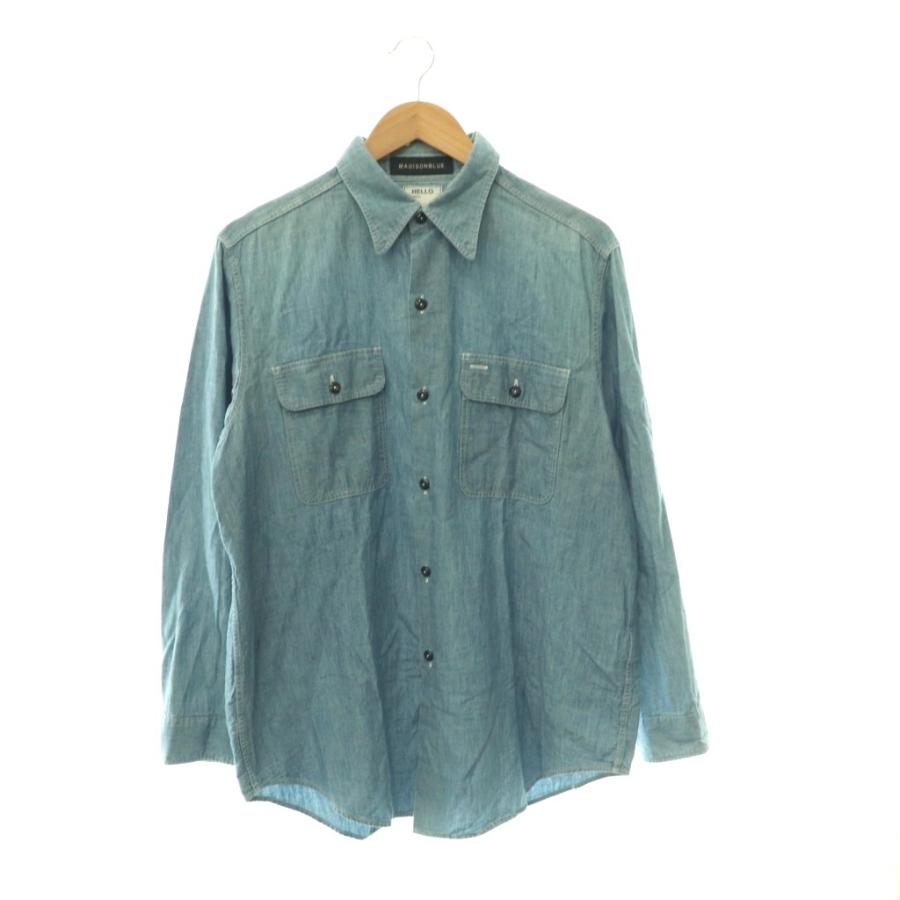 02サイズ　MADISONBLUE シャンブレーシャツ 長袖 マディソンブルー MADISONBLUE HAMPTON CHAMBRAY シャツ シャンブレー