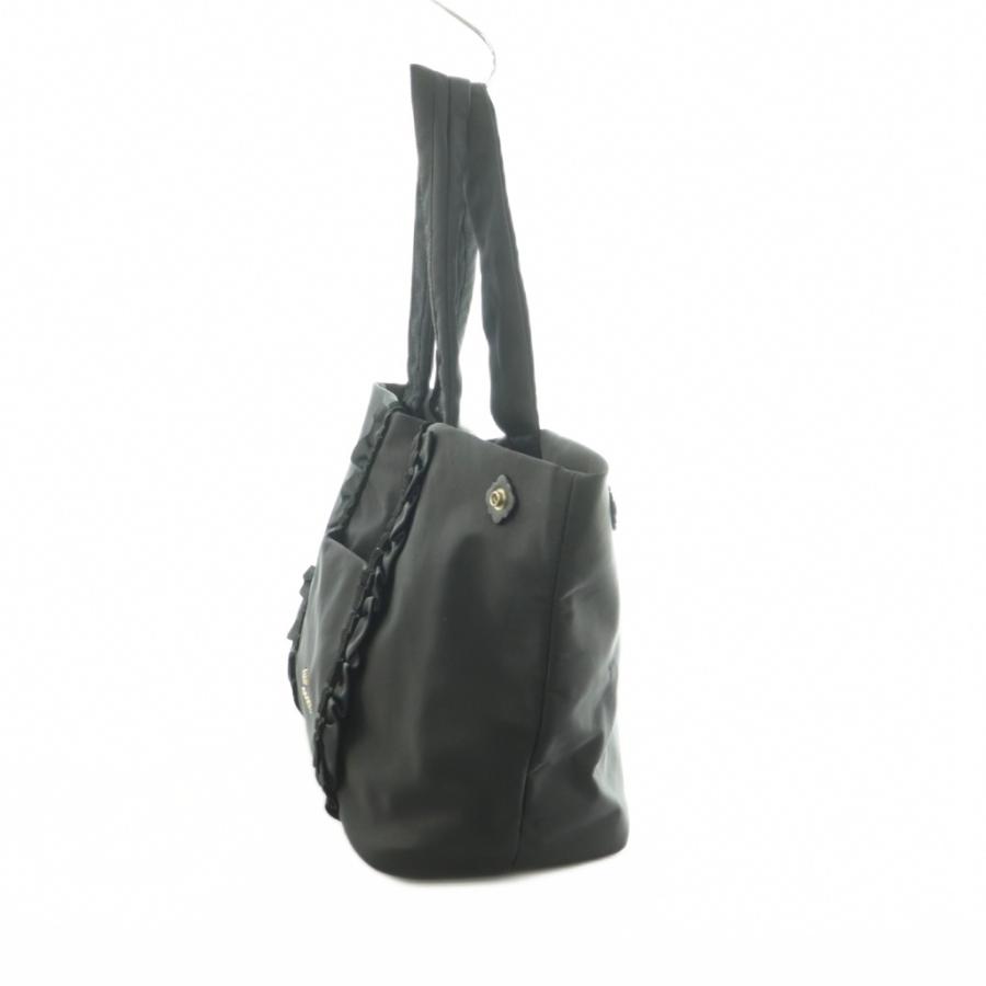 トッカ TOCCA FRILL A4 NYLONTOTE トートバッグ ナイロン フリル 黒