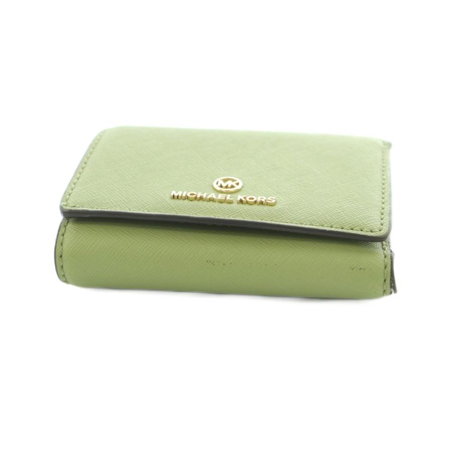 マイケルコース MICHAEL KORS 財布 三つ折り 小銭入れ レザー 黄緑 /MI