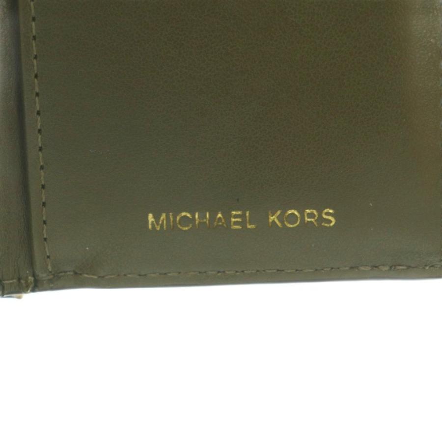マイケルコース MICHAEL KORS 財布 三つ折り 小銭入れ レザー 黄緑 /MI