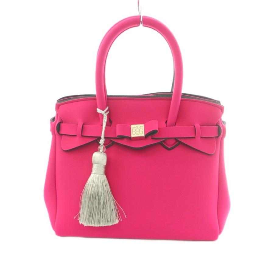 セーブマイバッグ SAVE MY BAG ハンドバッグ リボン装飾 ショッキング 