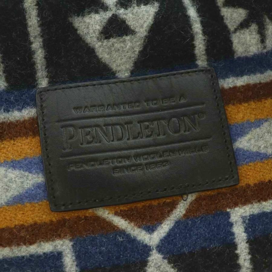 ペンドルトン PENDLETON ミニショルダーバッグ ウール 幾何学模様 黒 