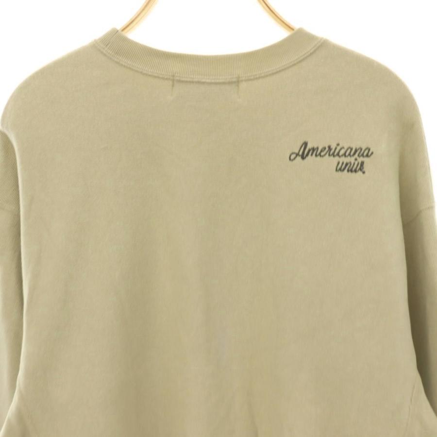 DeuxiemeClasse×Americanaクルーネック トレーナーベージュ DeuxiemeClasse×Americanaクルーネック トレーナーベージュ