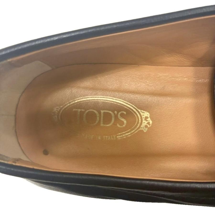 トッズ TOD'S Tチェーン タイムレス ローファー レザー チェーン 36 黒