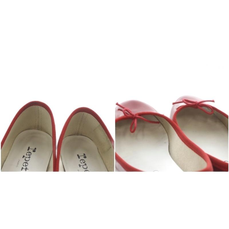 【美品】repetto レザー バレエシューズ　　リボン レペット Repetto バレエシューズ パンプス ハイヒール リボンモチーフ