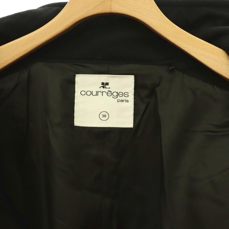 クレージュ courreges ウール ボンディング ダブルジップブルゾン