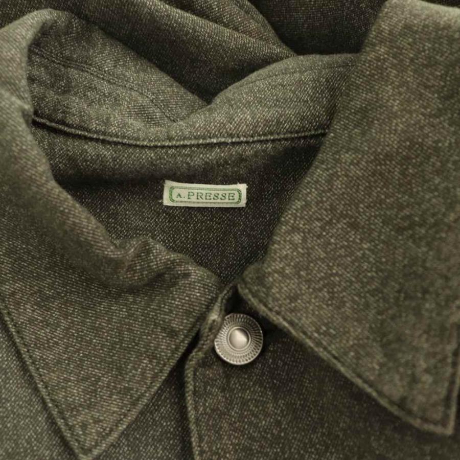 アプレッセ A.PRESSE 26SS Vintage Black Chambray Work Jacket