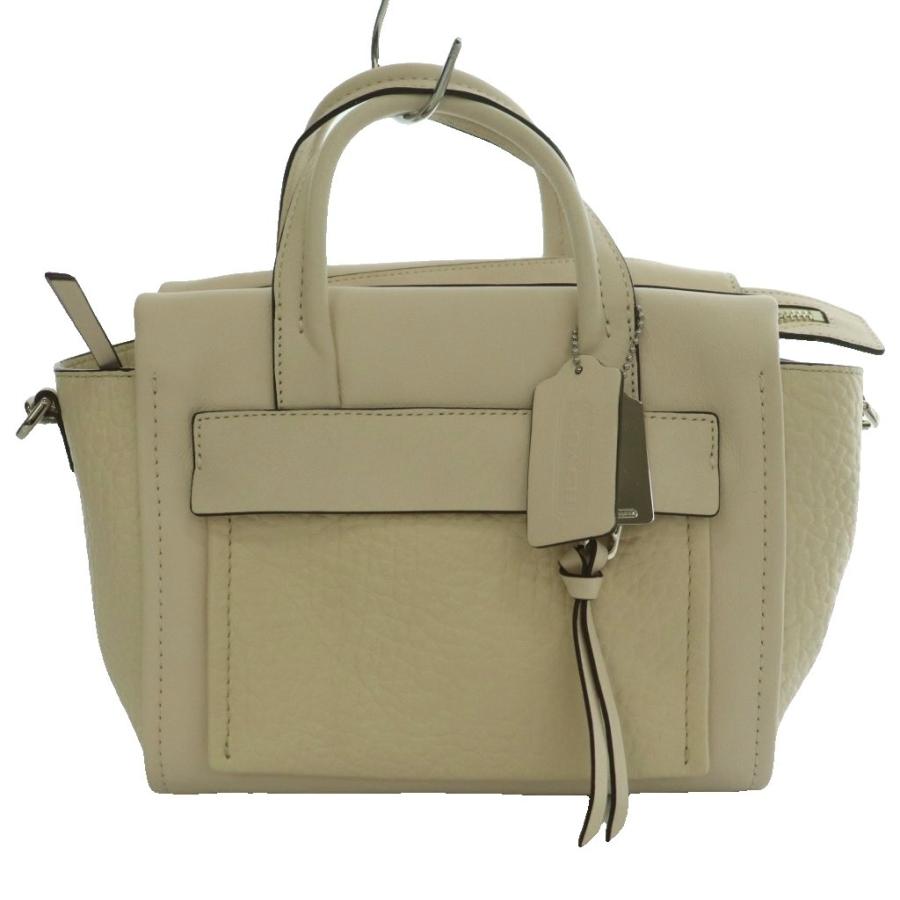 COACH（コーチ） レザー2WAYバッグ ハンド ショルダー アイボリー 