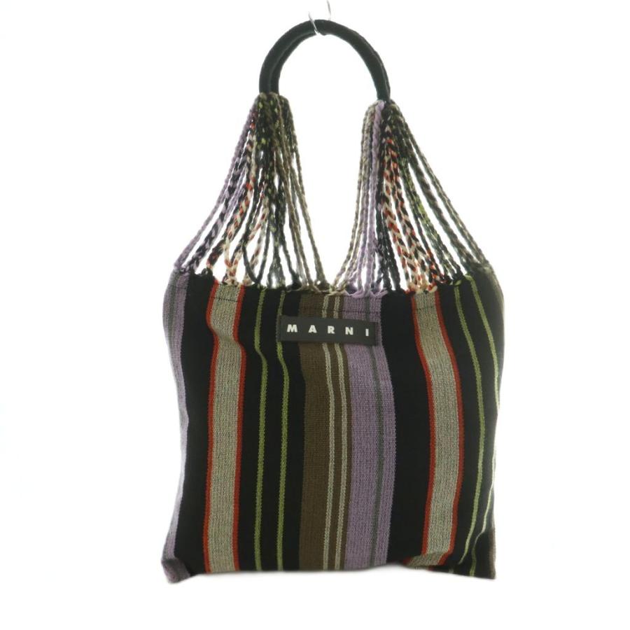 MARNI（マルニ） トートバッグ フリンジハンドル ストライプ柄 マルチ