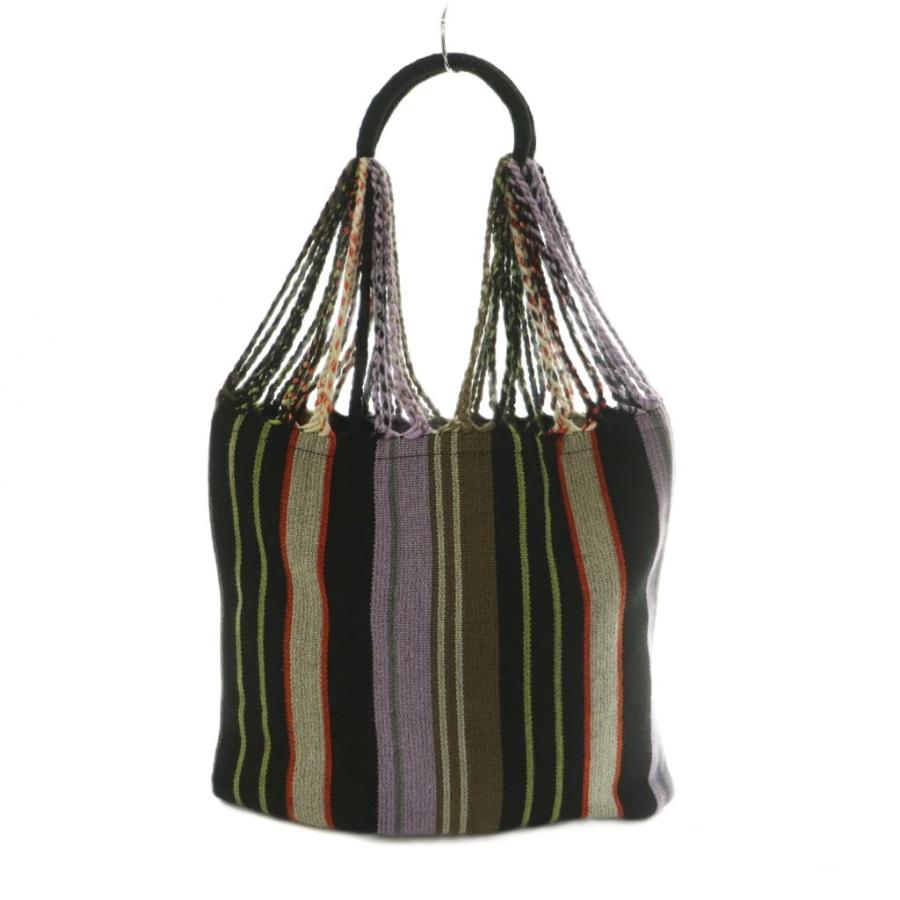 MARNI（マルニ） トートバッグ フリンジハンドル ストライプ柄 マルチ 