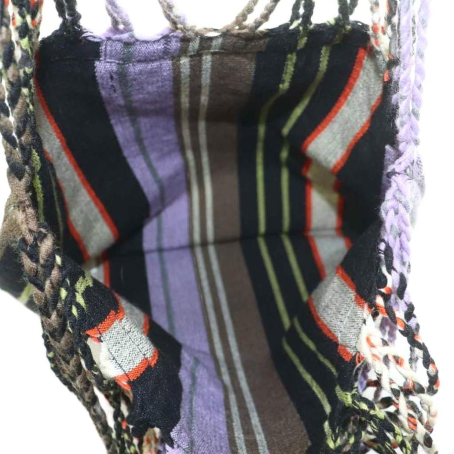 MARNI（マルニ） トートバッグ フリンジハンドル ストライプ柄 マルチ 