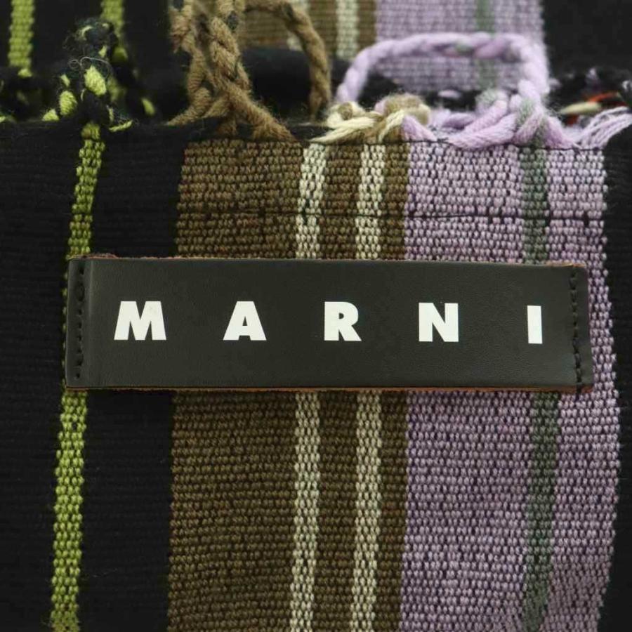 MARNI（マルニ） トートバッグ フリンジハンドル ストライプ柄 マルチ 