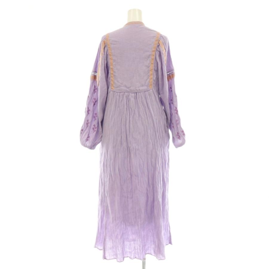 ヌキテパ NE QUITTEZ PAS! Cotton Gauze Leaf Embroidery Yoke Dress