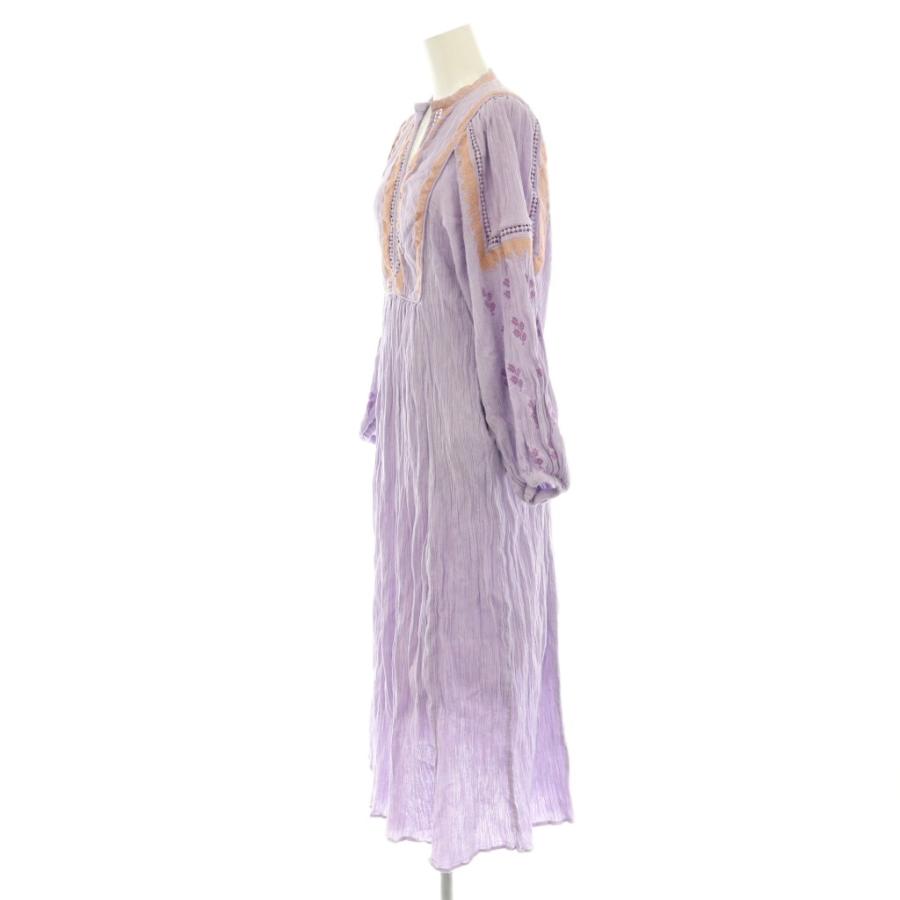 ヌキテパ NE QUITTEZ PAS! Cotton Gauze Leaf Embroidery Yoke Dress