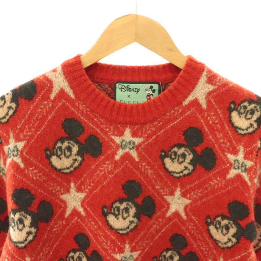 GUCCI（グッチ） ×ディズニー Mickey Mouse Pattern Crewneck Knitted