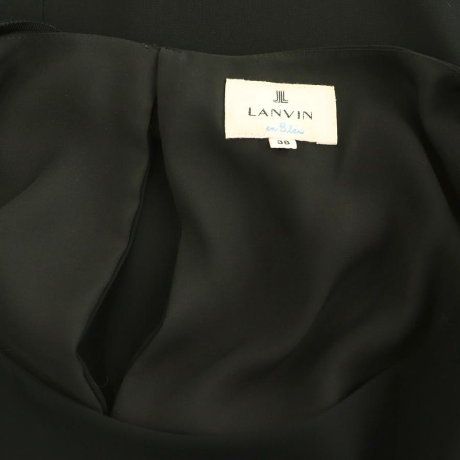 ランバンオンブルー LANVIN en Bleu 袖レースワンピース ミニ 半袖 38