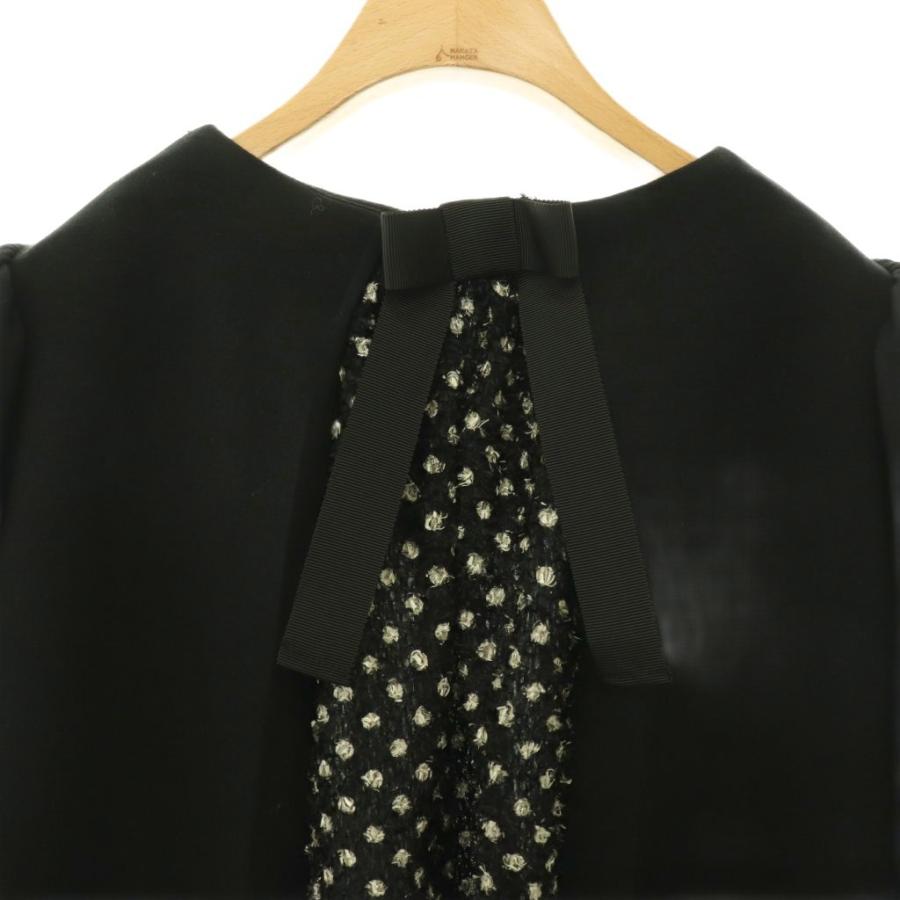 エムズグレイシー M'S GRACY 25SS ロングワンピース 異素材切替 ドット