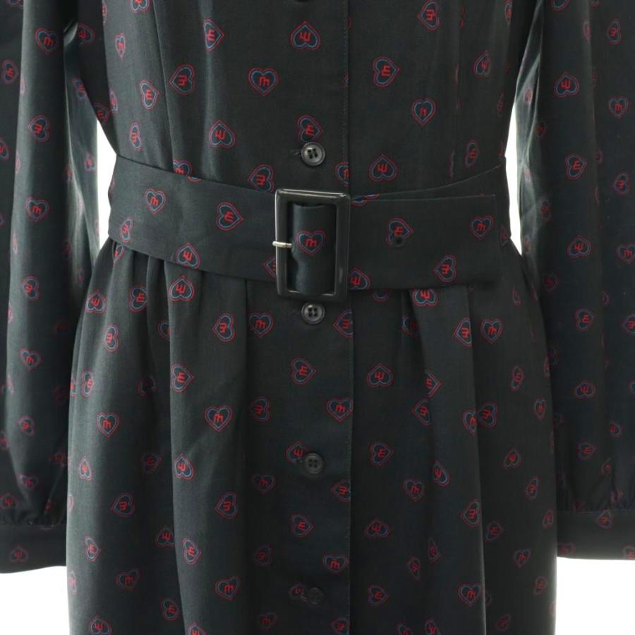 M'S GRACY ハート柄 ロングワンピース レッド 38 新品 エムズグレイシー M'S GRACY 25SS ハート柄ロングワンピース 長袖