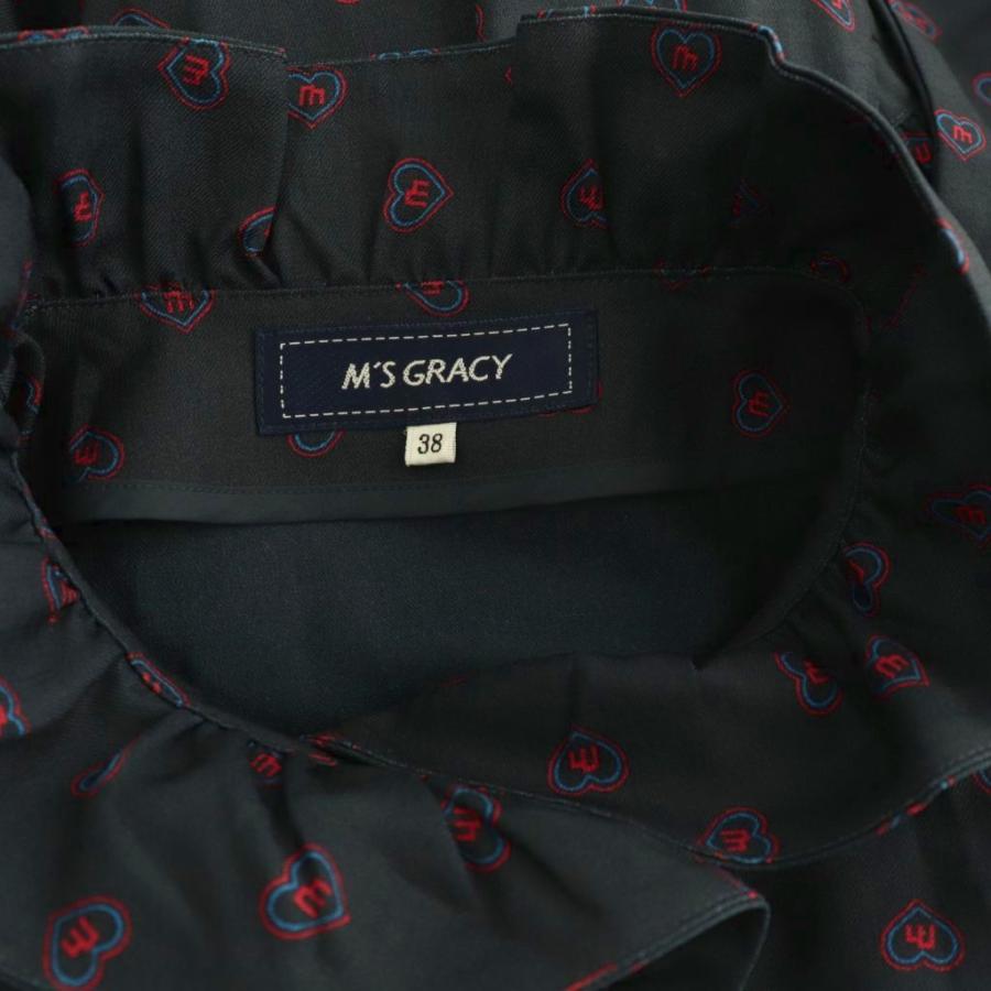M'S GRACY ハート柄 ロングワンピース レッド 38 新品 エムズ