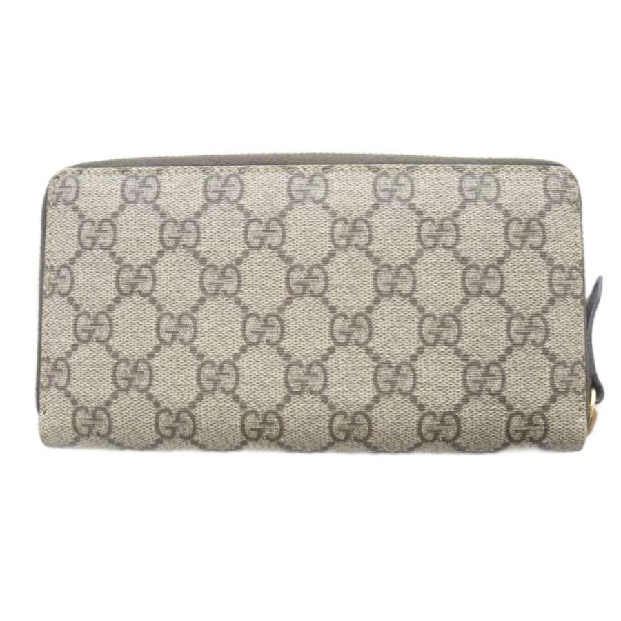 GUCCI（グッチ） GUCCI GGスプリーム ラウンドファスナー 長財布 茶色