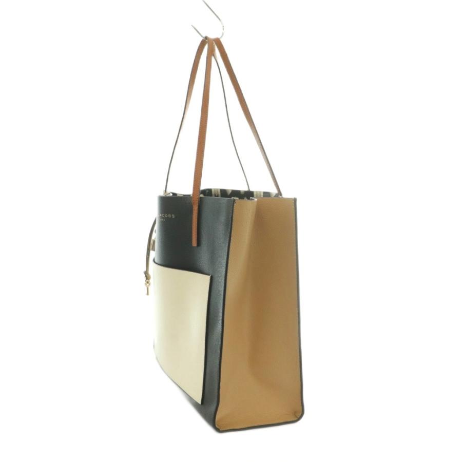 マークジェイコブス MARC JACOBS バイカラー トートバッグ 紺 ネイビー