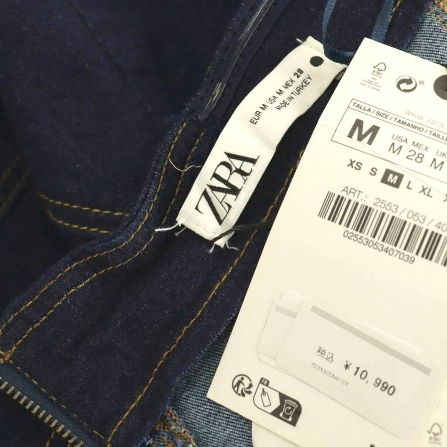ZARA（ザラ） 未使用品 デニムワンピーストップステッチ ベアトップ 