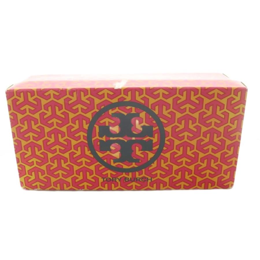 TORY BURCH（トリーバーチ） 型押し フラットパンプス ロゴ 6M 茶色