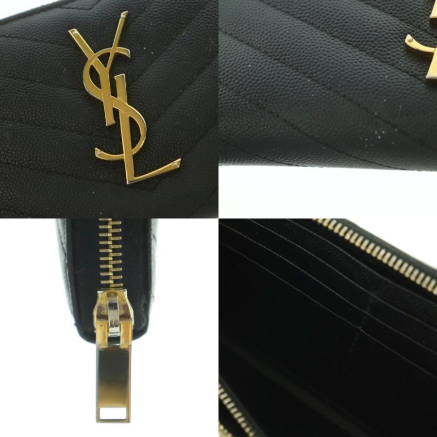 Yves Saint Laurent（イヴ・サンローラン） LSVロゴ Vステッチ 長財布