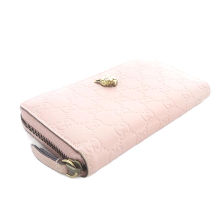 GUCCI（グッチ） グッチシマ リネアキャット ラウンドファスナー長財布 