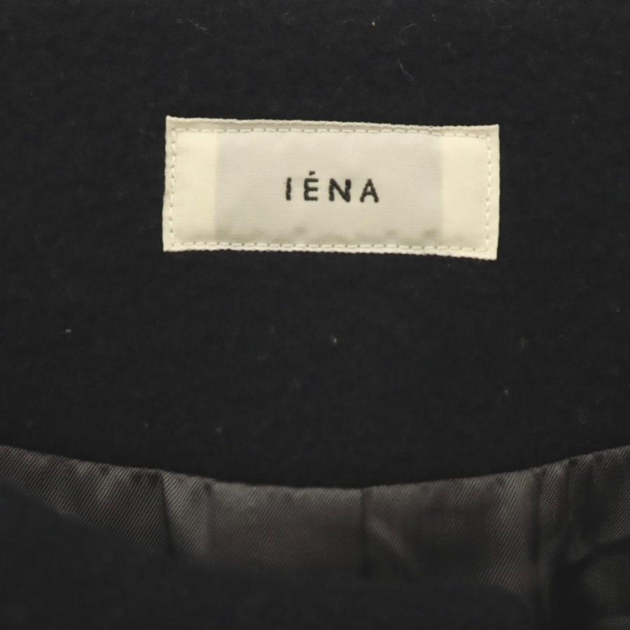イエナ IENA ビーバーショートコート ノーカラー アウター 紺 ネイビー