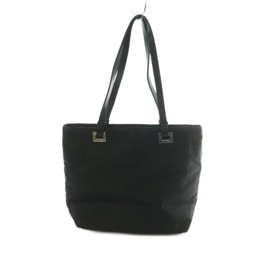 【美品】PRADA プラダ ナイロン トートバッグ 黒 ブラック 三角プレート PRADA（プラダ） 三角プレート トートバッグ ナイロン 黒 ブラック /MI