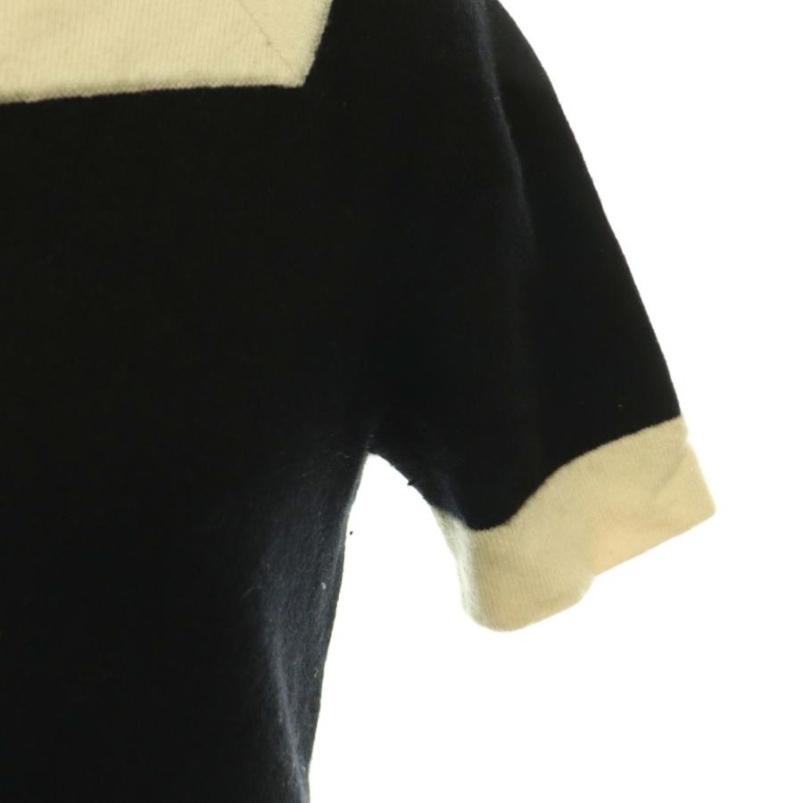 クレージュ courreges ロゴ スクエアネック ニット セーター カシミヤ