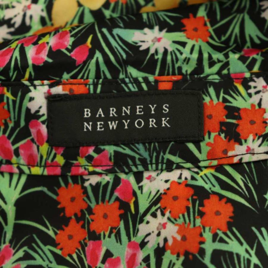 バーニーズニューヨーク BARNEYS NEW YORK フラワーシャツワンピース 