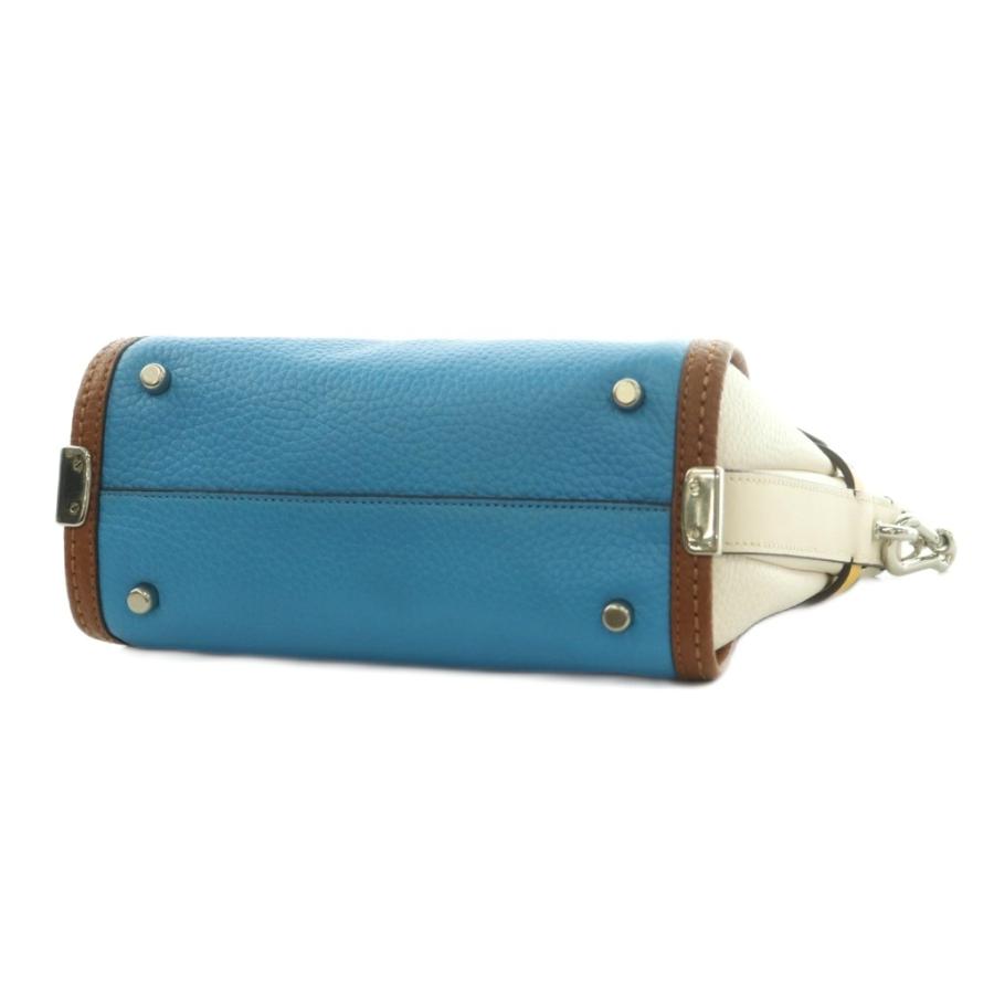 コーチ スワッガー 2WAY エキゾチックレザー パッチワーク チャーム 青 緑 COACH（コーチ） スワッガー 21 レインボーカラーブロック 2WAY