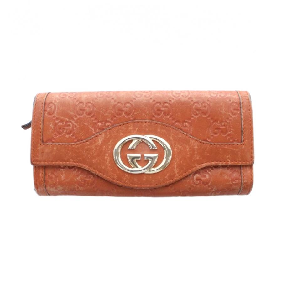 GUCCI（グッチ） グッチシマ 長財布 小銭入れ 札入れ ウォレット 茶 