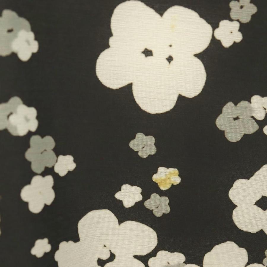 エムズグレイシー M'S GRACY 花柄 シアーワンピース ボートネック 42