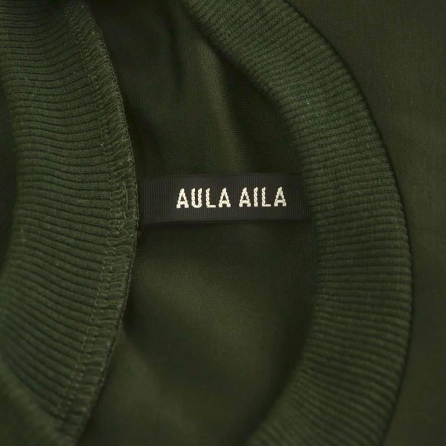 AULA AILA（アウラ アイラ） ジップアップ クロップドスウェット 