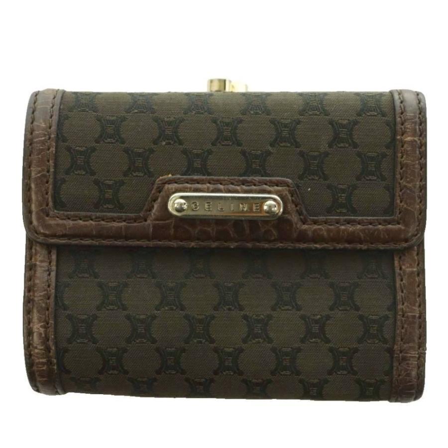 CELINE（セリーヌ） マカダム柄 二つ折り財布 コンパクトウォレット