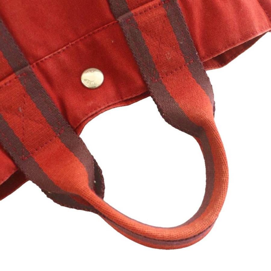HERMES（エルメス） フールトゥ PM トートバッグ ハンド キャンバス 赤