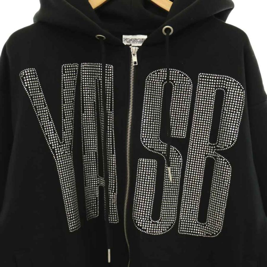 YOASOBI ジップアップフーディ ヨアソビ YOASOBI YASB Logo Zip Hoodie ラインストーン ジップ